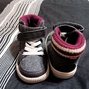 Carter's Kids Sneakers - Gray and Burgundy